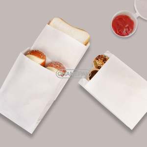 Custom Printing Eco-Friendly Biodegradable Disposable Food Coated Oil-proof Kraft Paper <b>Bags</b> for Snack Fried Chicken French - Product Image 2