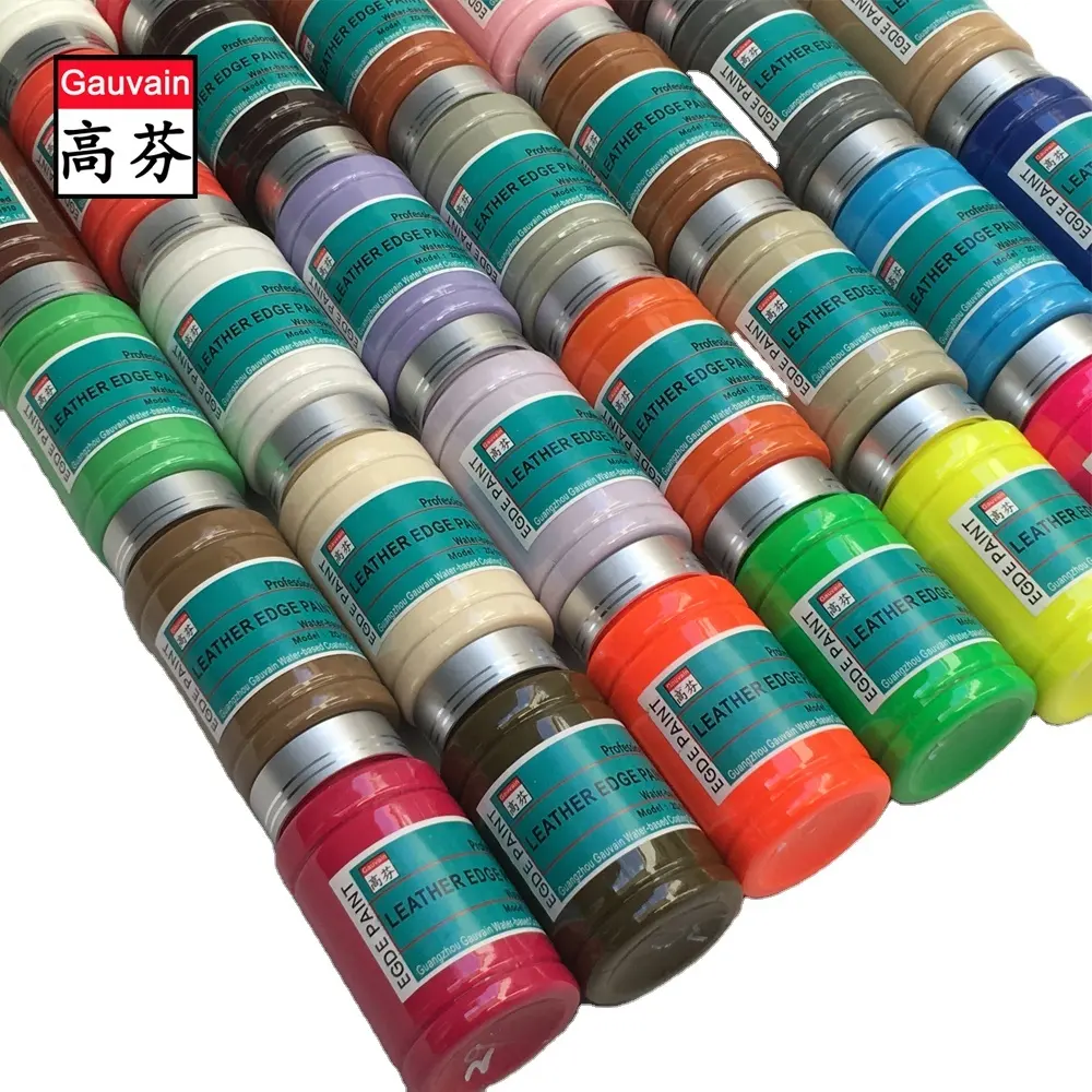 Tinta de borde de cuero con base de agua de colores de la serie Premium para bolsos de cuero y pintura de borde de zapatos 100 ml/botella