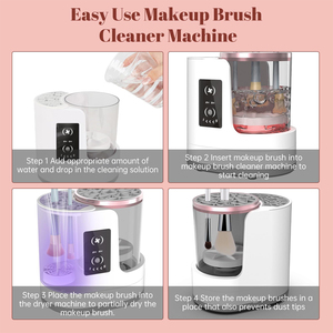 Multi-Functional Automatic Cosmetic <strong>Electric</strong> Makeup <strong>Brush</strong> <strong>Cleaner</strong> Machine with Makeup <strong>Brush</strong> Dryer for Makeup Sponges and <strong>Brushes</strong> - Product Image 2
