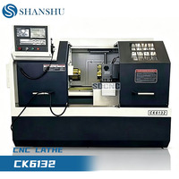 Tour CNC à lit plat CK6132, porte-outils à 4 postes, GSK/en option, tour à métaux pour l'usinage de pièces d'atelier