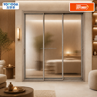 Puerta Corredera Metálica para Apartamento, Doble Acristalamiento, Diseño Minimalista Moderno, OEM ODM Profesional