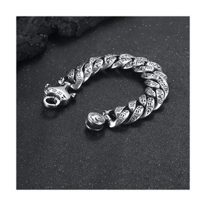 クロスボーダー新作エジプト柄アクセサリーパンクオーバーベアリングレトロピクトグラフメンズステンレススチールブレスレット - Product Image 1