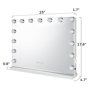 15 Lampen Smart Touch Square Shape Sensor 3 Farben Beleuchtung Dimmbarer Schalter Großer Waschtisch Make-up Tisch LED-Spiegel GMM2010 - Product Image 5