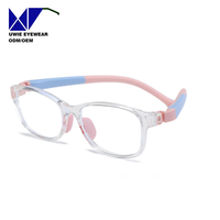 Lunettes optiques rectangulaires TR90 personnalisées OEM, anti-lumière bleue, pour enfants et adolescents, taille 50-15-125, logo personnalisé, MOQ 10 pièces