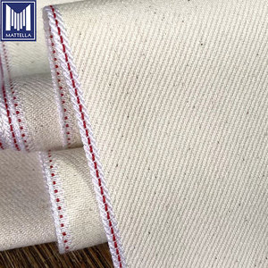 Stock Price Blanc 11oz Tissu Denim Brut Selvedge en Toile Sergée 100% Coton Biologique Style Japonais pour Garçons et Filles Vente en Gros - Product Image 1