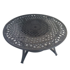 Juego de Muebles de Patio con Sofá de Aluminio Fundido y Brasero para Exteriores - Product Image 3