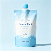 Sachet Doypack Rechargeable pour Crème Visage et Masque Facial, Emballage Liquide Cosmétique pour Soins de la Peau, avec Bec Verseur, Logo Personnalisé, Anti-UV