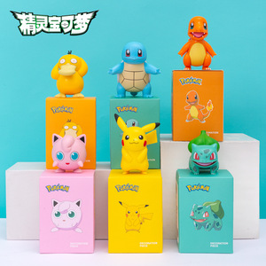 Véritable figurine <span class=keywords><strong>Pokemon</strong></span> Pikachu Boîte aveugle Ornements Psyduck Charmander Squirtle Figure - Product Image 1
