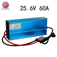 Chargeur Li-ion avec tension et courant réglables : 25,6 V, 60 A. Chargeur de stockage d'énergie.