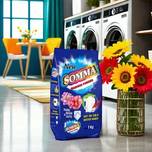 南アフリカの家庭用化学薬品を洗浄するための新ブランド1kgの安価な粉末石鹸最高品質の洗濯洗剤生地柔軟剤
