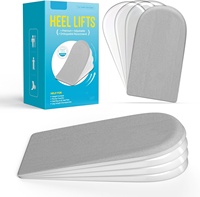 Coussinets de talon orthopédiques en silicone gris, respirants, lavables et ajustables pour l'équilibre des jambes et la correction de la différence de longueur