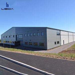 Prefab chi phí thấp kết cấu thép nhẹ xây dựng với Hàn Cắt Uốn dịch vụ kho xây dựng di động - Product Image 2