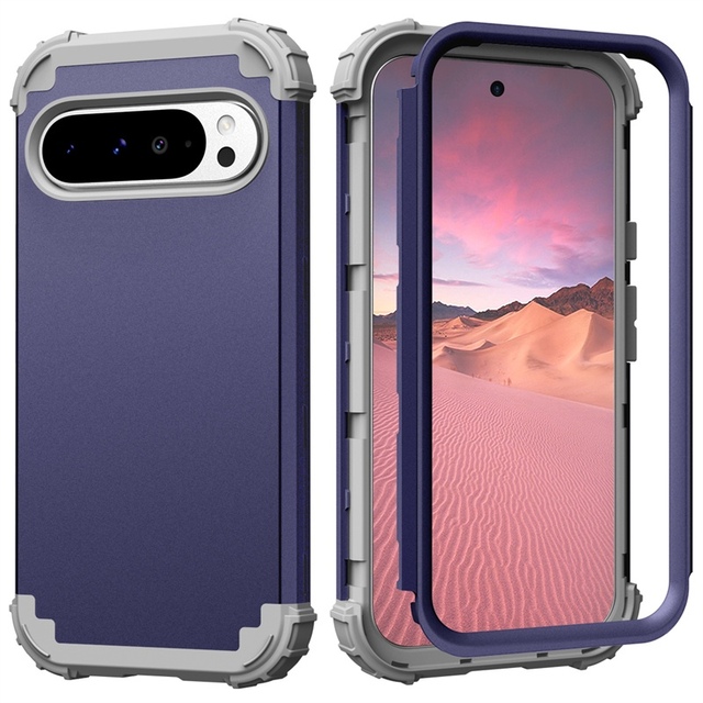 For Google Pixel 9 10 Pro XL 10 9 7 6 Pro 10a 9a 8a 7a 6A Case Full Body Cover 3 Layer Hybrid  PC&Silicone Heavy Duty Bumper