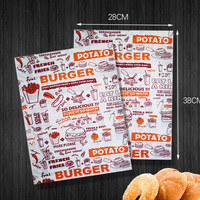 Papier d'emballage sulfurisé Sandwich Burger personnalisé imprimé de qualité alimentaire Hamburger Pain Deli Papier anti-graisse avec logo