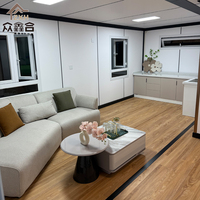 Casa Contenedor Expandible de 20/40 Pies con Doble Ala, de 1 a 4 Dormitorios, con Sala de Estar, Cocina y Baño