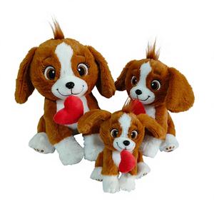 Подарок на День святого Валентина: плюшевая игрушка-щенок, держащий сердце, из мягкого хлопка, приятная для кожи, с наполнителем из ПП-волокна. - Product Image 1