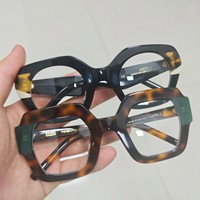 Nouvelles montures optiques élégantes et tendance en acétate stratifié, montures de lunettes unisexes carrées à monture complète, durables, tendance et haut de gamme