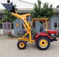 Multifunktionaler Traktor Landwirtschaftlicher Kleintraktor Kompakter Mini 4x4 Traktor mit Elektrostarter und Frontlader