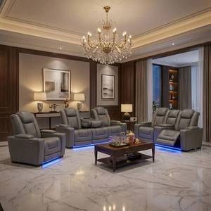 Sofá Reclinable Eléctrico Funcional de Alta Gama Frank Luxury con Luces LED, Ideal para Cine en Casa y Salas de Cine - Product Image 1