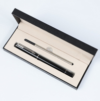Stylos à bille en métal personnalisés avec logo, cadeau d'affaires de luxe, noir, argent, bleu, blanc, ensemble de stylos avec boîte