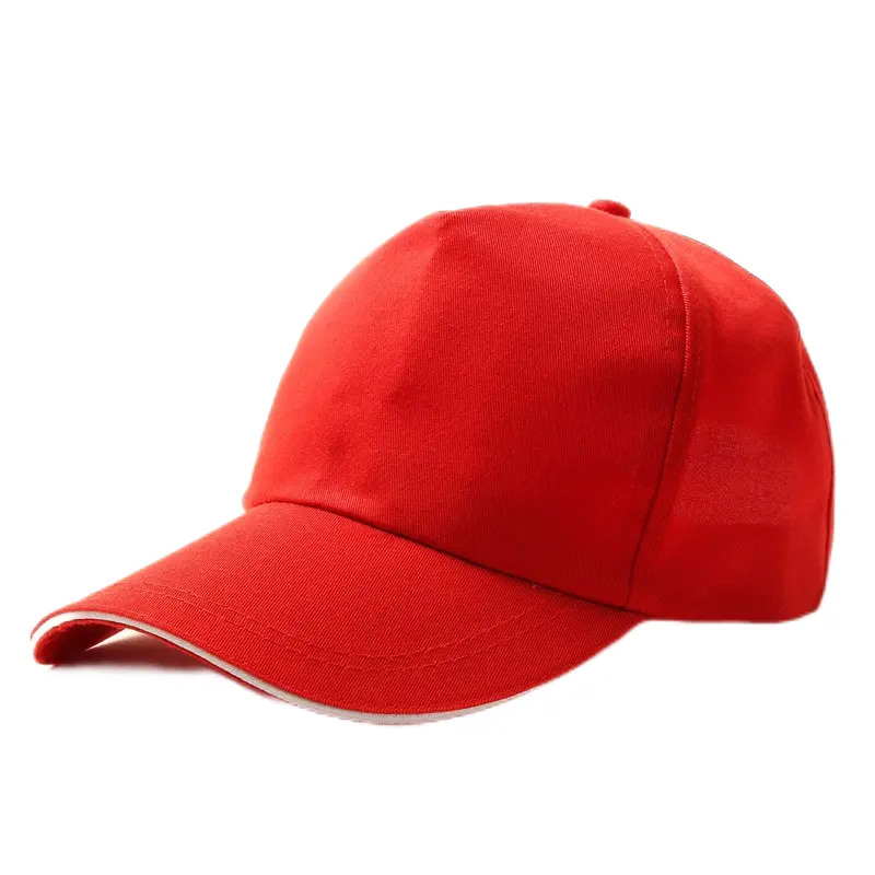 Factory Price Wholesale Custom Design Mens polyester-cotton blend Fashion Sports Caps Minimalist 5-Panel Hat Cotton Cap Hat