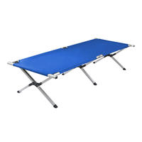 Lit de camping pliable en tissu Oxford en alliage d'aluminium ultra-léger pour l'extérieur, secours d'urgence portable