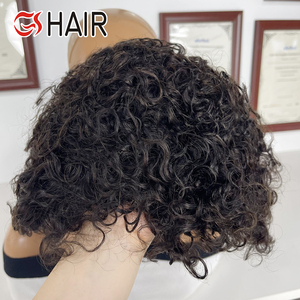 GS Perruque Brésilienne Courte Coupe Pixie Bouclée Perruque Front Lace pour Femmes Noires Cheveux Humains Boucles Pixie Fermeture Perruque Tpart Pixie Perruques - Product Image 5