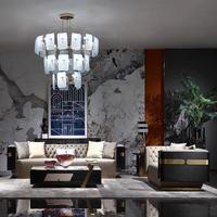 Ensemble de canapés de chambre à coucher en ligne droite, style luxe léger chinois, amovible - Grand mobilier haut de gamme