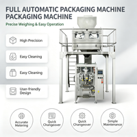 Machine d'emballage VFFS intégrée automatique avec peseuse de tête pour biscuits, chips, snacks et aliments – Machine d'emballage 2-en-1