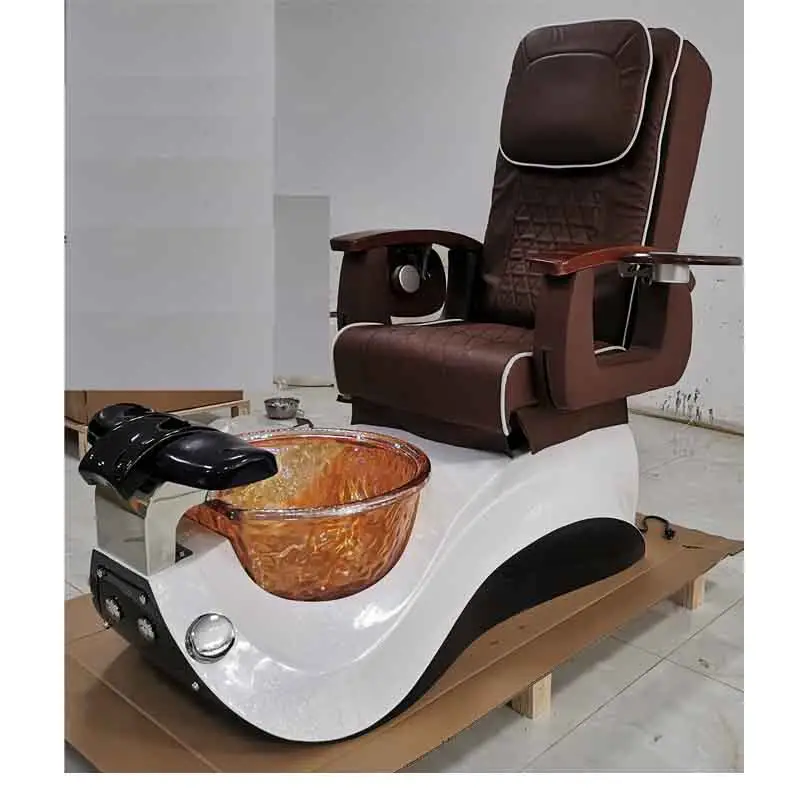 nail salon furniture pink leather spa pedicure chair no plumbing manufacturers