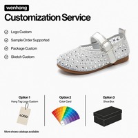 Sandales d'été 2026 pour enfants, chaussures de plage pour filles, ballerines princesse à strass et cristaux, semelle souple anti-choc, bout fermé