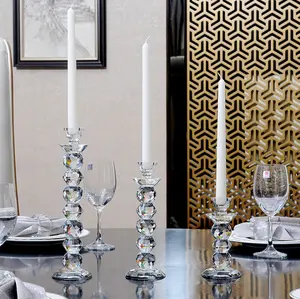 Rumah Dekorasi Pesta Pernikahan Populer Meja Dekorasi Tempat Lilin Crystal Kaca Candle Holder