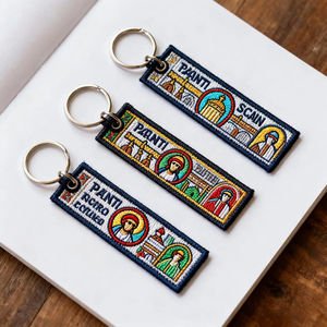 Porte-clés brodé personnalisé <span class=keywords><strong>pas</strong></span> cher <span class=keywords><strong>pour</strong></span> avion, étiquette de clé de vol brodée <span class=keywords><strong>pour</strong></span> le personnel de bord - Product Image 3