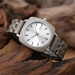 Reloj de Madera Cuadrado Retro Drioshipping, Reloj de Madera para Pareja, Simple y Exquisito, Reloj de Cuarzo - Product Image 2