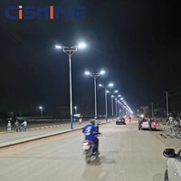 Cishine Poste de Luz Solar de Acero Galvanizado con Fibra Óptica, Octogonal, Cónico y Curvo, de 6m, 7m, 8m, 9m, 10m - Precio