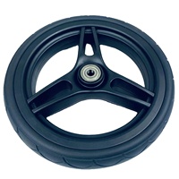 Poussette pour bébé Nobby 9 pouces avec roues avant et arrière à roulements à billes, certifiée REACH ROHS, pneus en mousse PU en plastique durable