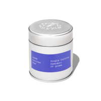 Emballage en boîte de conserve en poudre de thé matcha argenté avec étiquette personnalisée gaufrage matcha 30g 40g conteneur vente en gros sans filet