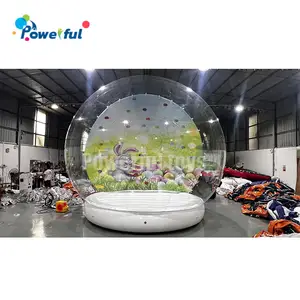 Large Human Size Giant Christmas Snow Globe Inflatable Bounce House Outdoor Party Decoration Clear Transparent Bubble House