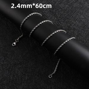 Cadena 316L para Collar, Cadena de Bolas de Acero Inoxidable, Cadena de Eslabones Figaro, Cadena de Cuerda, Cadena de Caja, Cadena de Bolas de Titanio, Cadena de Serpiente - Product Image 6