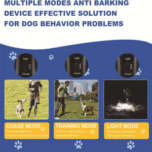 Ahuyentador de Perros con LED, Dispositivo de Entrenamiento Antiladridos Ultrasónico con Láser, Material Plástico, Multifuncional, para Uso en Exteriores - Product Image 4