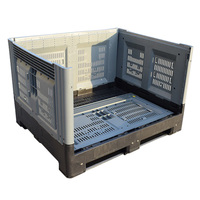 Boîte de palette en plastique pliable empilable de grand Volume Standard australienne, conteneur en plastique en vrac pour le Transport logistique
