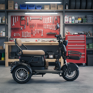 Tricycle électrique ouvert certifié DOT pour 2 passagers, 60V 500W, acier |   Portée de 30 à 50 km |   Idéal pour le tourisme et les transports hôteliers - Product Image 1