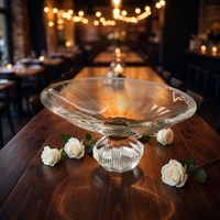 Bonbonnière en cristal HiTop, bol Chelsea en verre transparent sans plomb pour servir des fruits et des bonbons, ornement de table de luxe pour la maison, les mariages et les fêtes