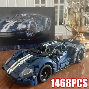 1468 Piezas Nuevo Kit de Coche de Carreras GT Azul Técnico <span class=keywords><strong>2022</strong></span> Escala 1:12 de Plástico DIY Coleccionable Bloques de Construcción Modelo de Ensamblaje Regalo de Cumpleaños - Product Image 1