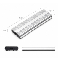 Nouvel boîtier externe pour disque dur SSD M.2 USB3.1 Type-C double protocole NVME NGFF, boîtier externe portable pour SSD M2 pour ordinateur portable et ordinateur de bureau