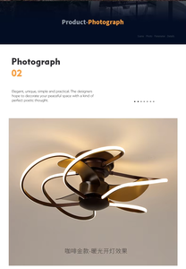 Ventilador de Techo Eléctrico de Lujo con Luz LED de 6 Velocidades, 20-30 Pulgadas, CC, Multifunción, Control Remoto, Cuerpo de Plástico, para Interiores - Product Image 6