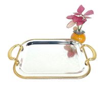 Grensoverschrijdende Europese stijl plantenpatroon licht luxe metalen fruit schaal snack snoep decoratief ornament voor huis woonkamer
