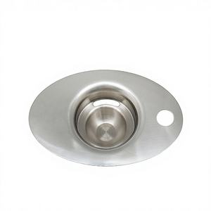 Entonnoir séparateur de jaune d'oeuf blanc en acier inoxydable - Product Image 1