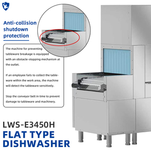 Lave-vaisselle commercial LWS-E3450H, économe en énergie, automatique, à convoyeur, avec sécheuse pour cuisine - Product Image 3