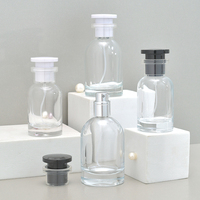 Flacon de parfum en verre à fond épais avec logo personnalisé, dégradé transparent givré, plusieurs couleurs, vide et rechargeable
